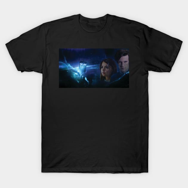 Clara Oswald and The Doctor Graphic T-Shirt by AJ